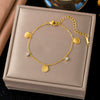 Wholesale Women's Geometric Titanium Steel 18K Real Gold Plated Flash O Chain Clavicle Chain Jewelry Light Luxury Minimalist Accessory