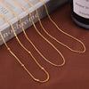 Wholesale Women's Geometric Titanium Steel Necklace With Round Beads And Snake Bone Chain Fashion Electroplated Design