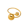 Wholesale Women's Geometric Titanium Steel Open Ring With Electroplating Treatment