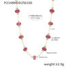 Wholesale Women's Geometric Tourmaline Stainless Steel 18K Gold Plated Necklace Jewelry