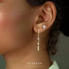 Wholesale Women's Geometric Triangle S925 Sterling Silver Earrings With Flash Diamond And Zirconia