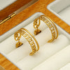 Wholesale Women's Geometric Ushaped 18K Gold Electroplated Stainless Steel Earrings Versatile Style