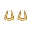 Wholesale Women's Geometric Ushaped Stainless Steel 18K Gold Plated Earrings