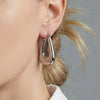 Wholesale Women's Geometric Ushaped Stainless Steel 18K Gold Plated Earrings