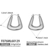 Wholesale Women's Geometric Ushaped Stainless Steel 18K Gold Plated Earrings