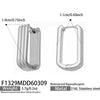 Wholesale Women's Geometric Ushaped Striped Stainless Steel 18K Gold Plated Earrings