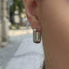Wholesale Women's Geometric Ushaped Striped Stainless Steel 18K Gold Plated Earrings