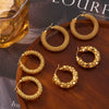 Wholesale Women's Geometric Ushaped Titanium Steel Gold Plated Earrings
