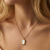 Wholesale Women's Geometric Vintage Shell Texture Electroplated Calendering Chain Clavicle Sweater Chain Accessory