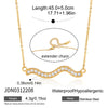 Wholesale Women's Geometric Waveshaped Stainless Steel Necklace With Vacuum Real Gold Plating In Pvd Furnace