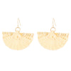 Wholesale Women's Geometric Wooden Threaded Rattan Earrings With Drop Shape And Polishing Treatment