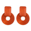Wholesale Women's Geometric Wooden Threaded Rattan Earrings With Drop Shape And Polishing Treatment