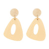 Wholesale Women's Geometric Wooden Threaded Rattan Earrings With Drop Shape And Polishing Treatment