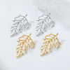 Wholesale Women's Geometric Zinc Alloy Electroplating Fashion Light Luxury Exaggerated Leaves Earrings