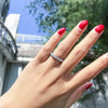 Wholesale Women's Geometric Zircon Diamond Ring In S925 Sterling Silver