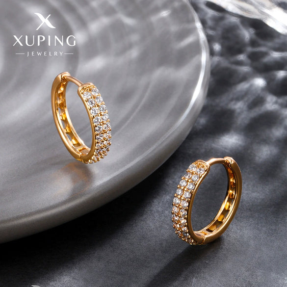 Wholesale Women's Geometric Zircon Earrings With Electroplating