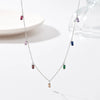 Wholesale Women's Geometric Zircon Pendant Necklace With Oshaped Titanium Steel Chain Electroplated