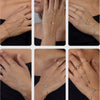 Wholesale Women's Geometric Zircon S925 Silver Chain Bracelet Simple Multilayer Combination Finger Jewelry
