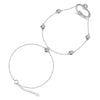 Wholesale Women's Geometric Zircon S925 Silver Chain Bracelet Simple Multilayer Combination Finger Jewelry