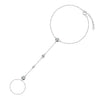 Wholesale Women's Geometric Zircon S925 Silver Chain Bracelet Simple Multilayer Combination Finger Jewelry