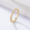 Wholesale Women's Geometric Zircon S925 Sterling Silver Hexagonal Ring Set