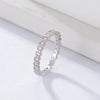 Wholesale Women's Geometric Zircon S925 Sterling Silver Hexagonal Ring Set