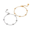 Wholesale Women's Geometric Zircon Stainless Steel Bracelet Fashion Jewelry