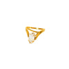 Wholesale Women's Geometric Zircon Stainless Steel 18K Gold Plated Ring