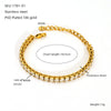 Wholesale Women's Geometric Zircon Stainless Steel Tennis Chain Bracelet