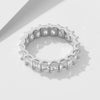 Wholesale Women's Geometric Zircon 925 Sterling Silver Diamond Ring Hand Jewelry