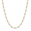 Wholesale Women's Geometric Zircon 925 Sterling Silver Flash O Chain Necklace With Electroplating