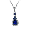 Wholesale Women's Geometric Zircon 925 Sterling Silver Flash O Chain Necklace With Electroplating