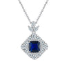 Wholesale Women's Geometric Zircon 925 Sterling Silver Flash O Chain Necklace With Electroplating