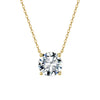 Wholesale Women's Geometric Zircon 925 Sterling Silver Flash O Chain Necklace With Electroplating