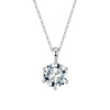 Wholesale Women's Geometric Zircon 925 Sterling Silver Flash O Chain Necklace With Electroplating