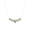 Wholesale Women's Geometric Zircon 925 Sterling Silver Flash O Chain Necklace With Electroplating