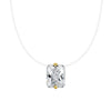 Wholesale Women's Geometric Zircon 925 Sterling Silver Flash O Chain Necklace With Electroplating