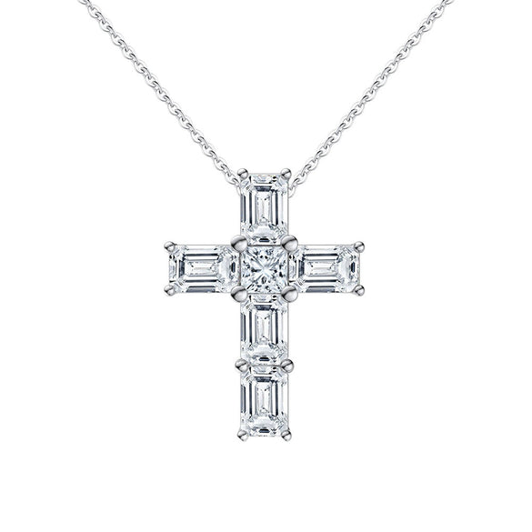 Wholesale Women's Geometric Zircon 925 Sterling Silver Flash O Chain Necklace With Electroplating