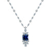 Wholesale Women's Geometric Zircon 925 Sterling Silver Flash O Chain Necklace With Electroplating