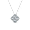 Wholesale Women's Geometric Zircon 925 Sterling Silver Flash O Chain Necklace With Electroplating