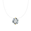 Wholesale Women's Geometric Zircon 925 Sterling Silver Flash O Chain Necklace With Electroplating