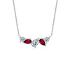 Wholesale Women's Geometric Zircon 925 Sterling Silver Flash O Chain Necklace With Electroplating