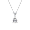 Wholesale Women's Geometric Zircon 925 Sterling Silver Flash O Chain Necklace With Electroplating