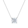 Wholesale Women's Geometric Zircon 925 Sterling Silver Flash O Chain Necklace With Electroplating