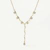 Wholesale Women's Geometric Zircon Tassel Pendant Yshaped Stainless Steel Necklace With Pvd Furnace Vacuum Real Gold Plating