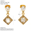 Wholesale Women's Geometric Zirconia Inlaid Titanium Steel Earrings Casual Style
