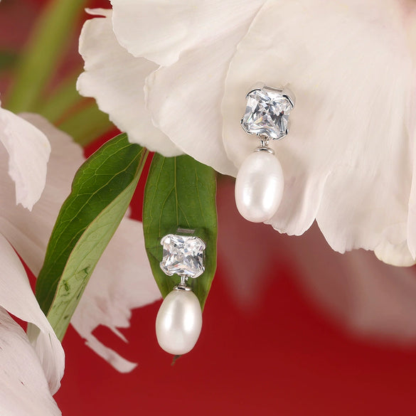 Wholesale Women's Geometric Zirconia 925 Silver Earrings