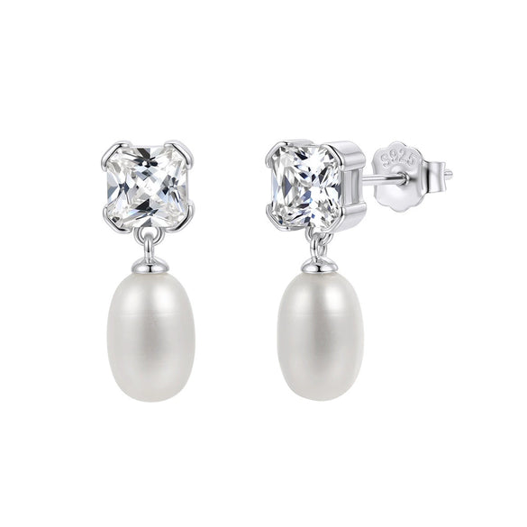 Wholesale Women's Geometric Zirconia 925 Silver Earrings