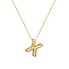 Wholesale Women's Glossy Bubble Letter Heart Copper Necklace Gold Plated With Ochain And Electroplating Treatment
