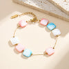 Wholesale Women's Glowing Nonfading Original Design Geometric Stainless Steel Bracelet With 18K Gold Vacuum Plating